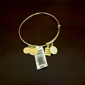 Brand new Alex and Ani gold volleyball bracelet